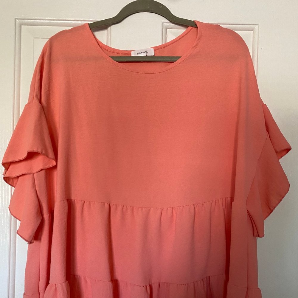 Plus Size 3x Coral Top